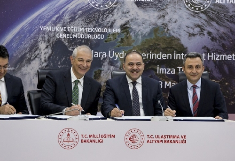 MEB ile Türksat arasında, okullara uydu üzerinden internet hizmeti sağlanmasına ilişkin işbirliğini genişleten sözleşme imzalandı