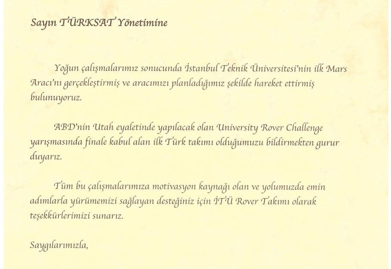 İTÜ Rover Takımı, Türksat desteğiyle “University Rover Challenge Yarışması”na katılacak 