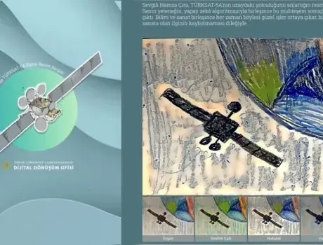 “Türksat 5A'nın Yolculuğu” dijital sergisi ünlü ressamların gözünden yorumlandı