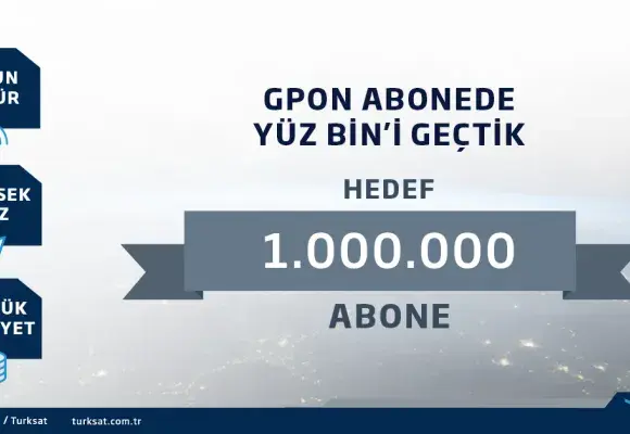 GPON Abone Sayısı 100 Bini Geçti, Hedef Bir Milyon