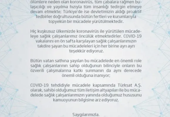 Sağlık Çalışanlarımızın Yanındayız